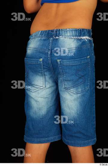 Thigh Hips Man White Jeans Shorts Slim Studio photo references