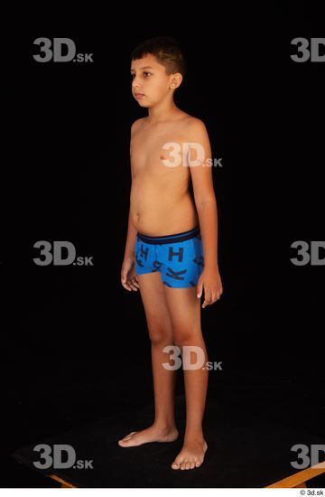 Whole Body Man White Underwear Slim Standing Studio photo references