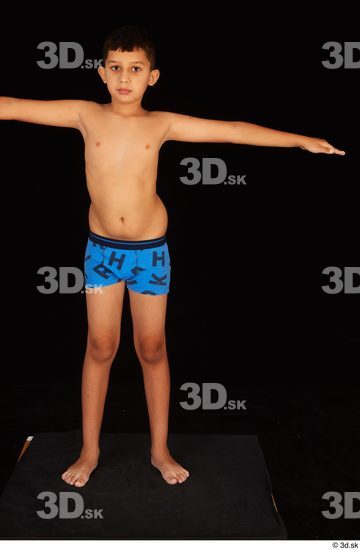 Whole Body Man T poses White Underwear Slim Standing Studio photo references
