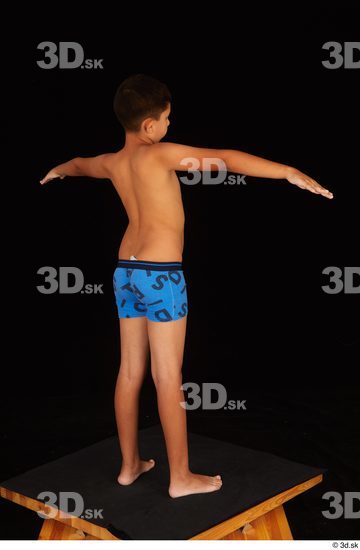 Whole Body Man T poses White Underwear Slim Standing Studio photo references