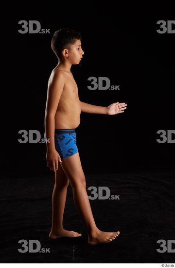 Whole Body Man Underwear Slim Walking Studio photo references