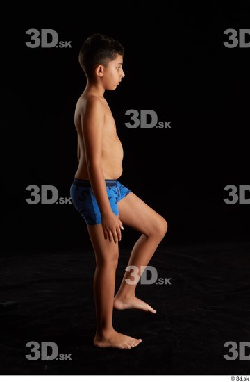 Whole Body Man Underwear Slim Walking Studio photo references