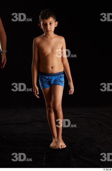 Whole Body Man Underwear Slim Walking Studio photo references