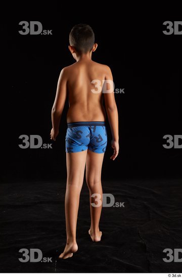 Whole Body Back Man Underwear Slim Walking Studio photo references