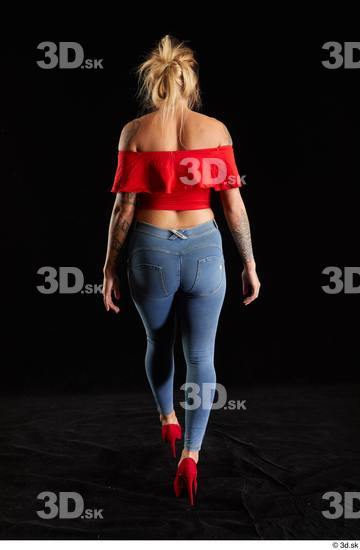 Woman White Slim Female Studio Poses