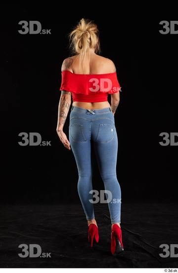 Woman White Slim Female Studio Poses