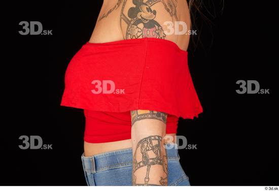 Daisy Lee casual dressed red top upper body  jpg