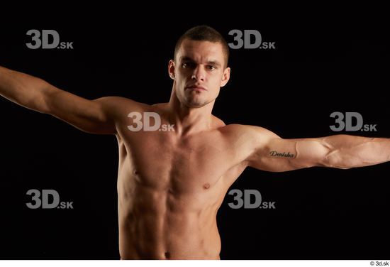 Man White Athletic Male Studio Poses