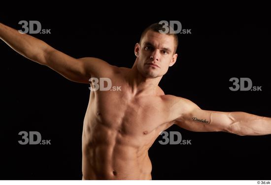 Man White Athletic Male Studio Poses