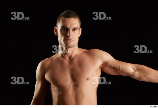 Man White Athletic Male Studio Poses