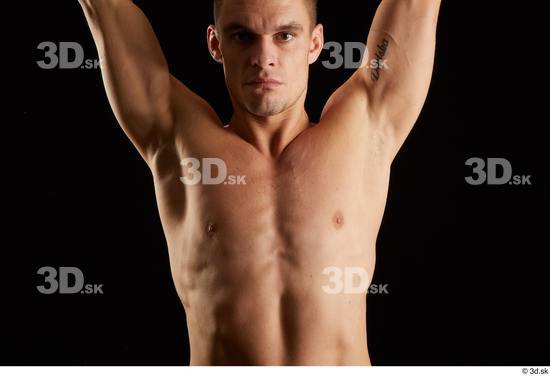 Man White Athletic Male Studio Poses