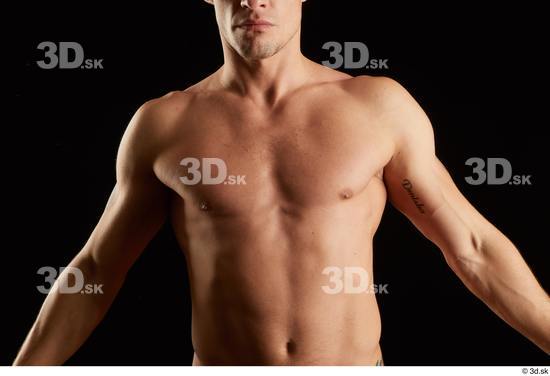 Man White Athletic Male Studio Poses