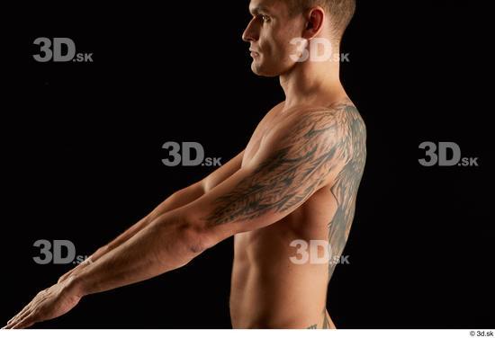 Man White Athletic Male Studio Poses