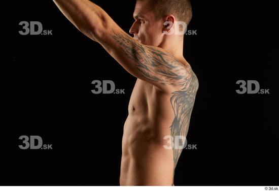 Man White Athletic Male Studio Poses