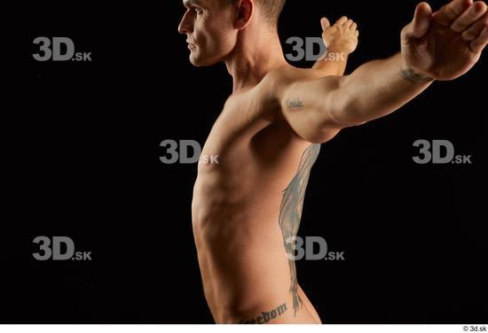 Man White Athletic Male Studio Poses