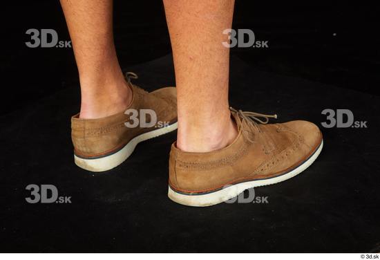 Foot Man White Shoes Slim Studio photo references