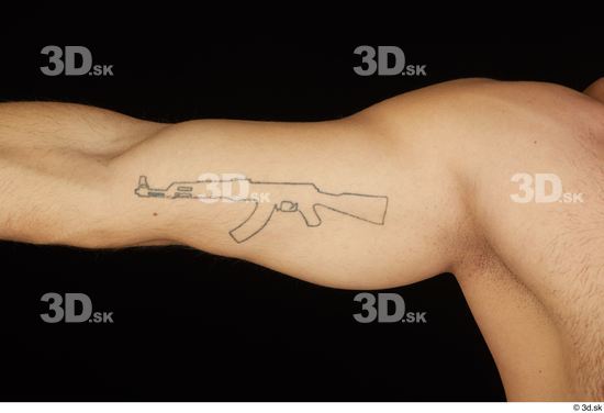 Arm Man White Nude Slim Studio photo references