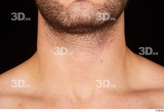 Neck Man White Nude Slim Studio photo references