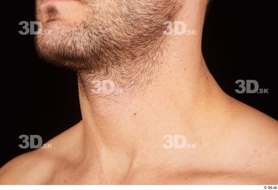 Neck Man White Nude Slim Studio photo references