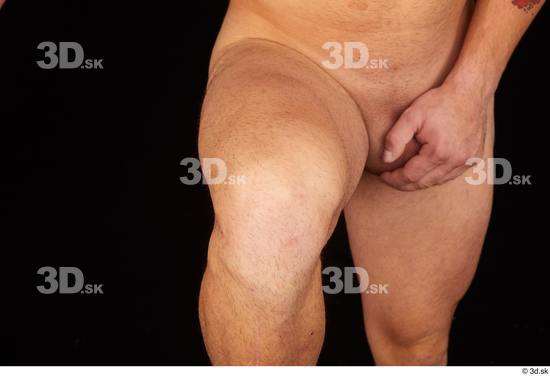 Knee Man White Nude Slim Studio photo references