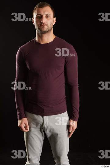 Arm Man White Sweatshirt Slim Studio photo references