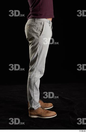 Leg Man White Shoes Trousers Slim Studio photo references