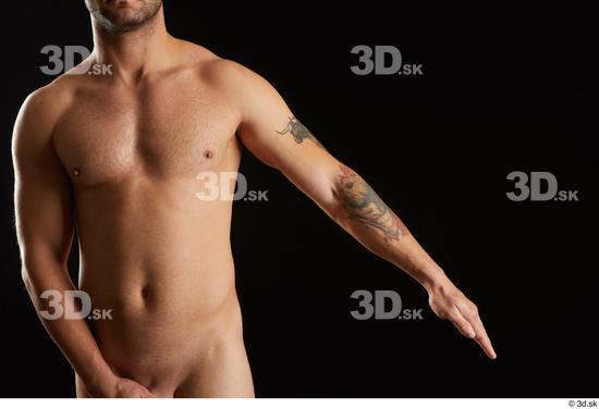 Arm Man White Nude Slim Studio photo references