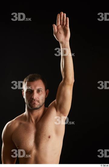 Arm Man White Nude Slim Studio photo references