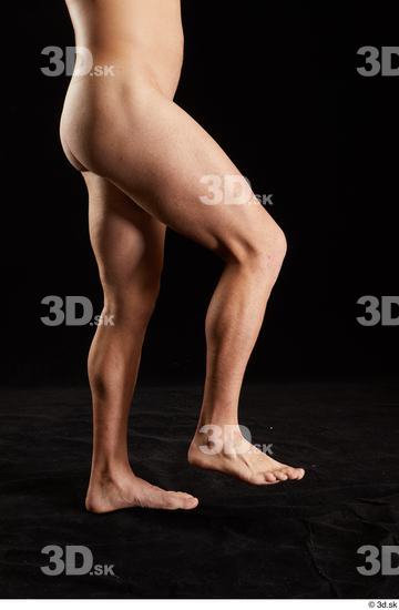 Leg Man White Nude Slim Studio photo references