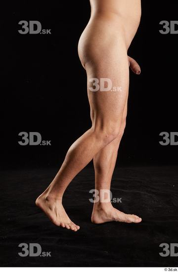 Calf Man White Nude Slim Studio photo references