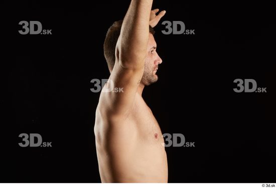 Arm Upper Body Man White Nude Slim Studio photo references