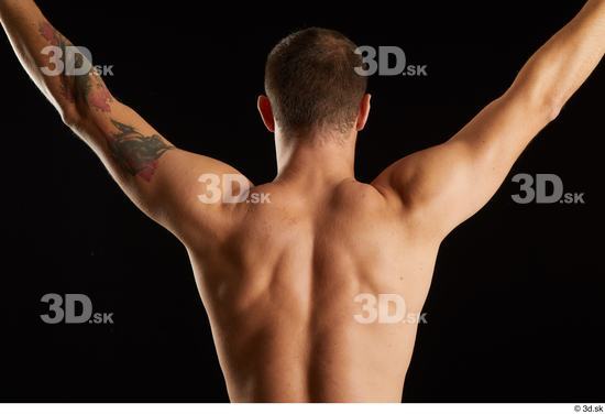 Arm Upper Body Back Man White Nude Slim Studio photo references