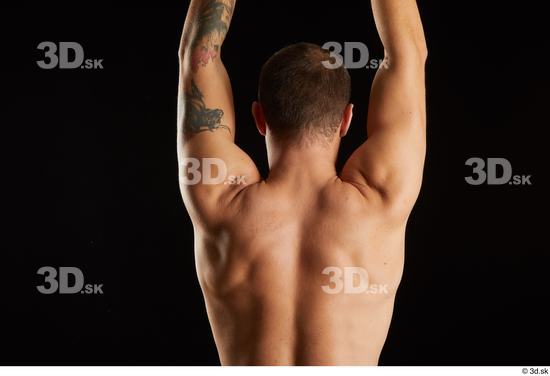 Arm Upper Body Back Man White Nude Slim Studio photo references