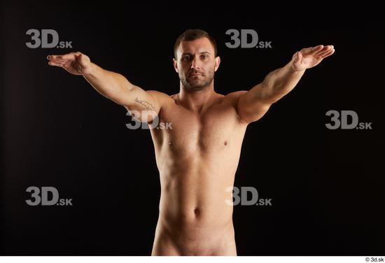 Arm Man White Nude Slim Studio photo references