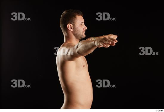 Arm Man White Nude Slim Studio photo references