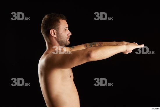 Arm Man White Nude Slim Studio photo references