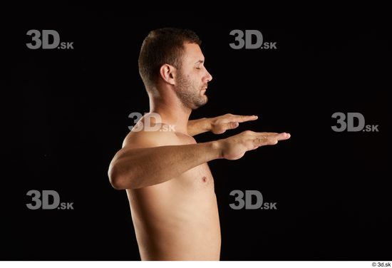 Arm Man White Nude Slim Studio photo references