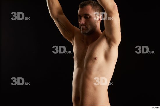 Arm Man White Nude Slim Studio photo references