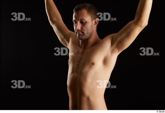 Arm Man White Nude Slim Studio photo references