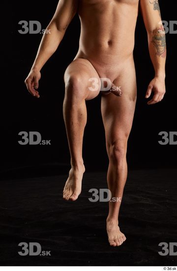 Leg Man White Nude Slim Studio photo references