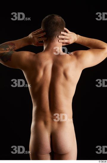 Upper Body Man White Nude Slim Studio photo references