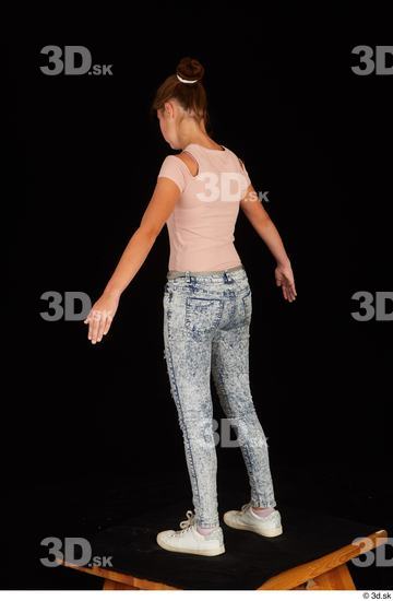 Woman White Slim Female Studio Poses