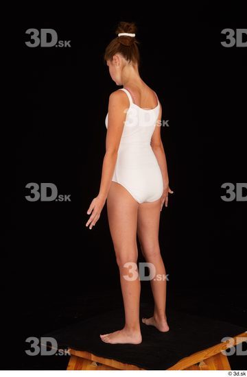 Woman White Slim Female Studio Poses