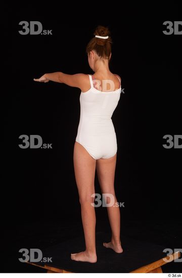 Woman White Slim Female Studio Poses