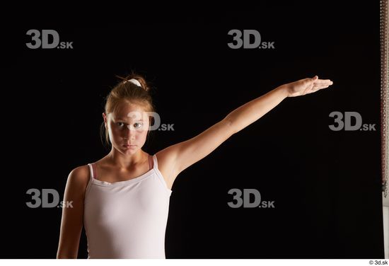 Woman White Slim Female Studio Poses