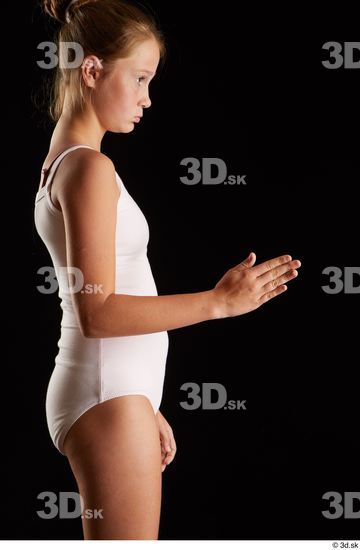 Woman White Slim Female Studio Poses