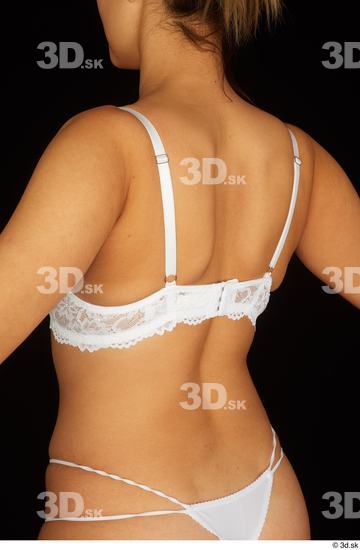 Back Woman White Bra Average Studio photo references