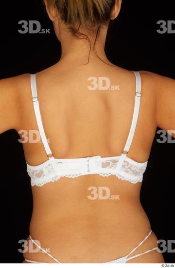 Back Woman White Bra Average Studio photo references