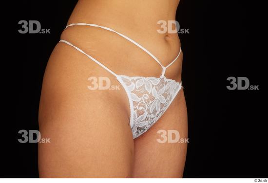 Hips Woman White Underwear Average Panties Studio photo references