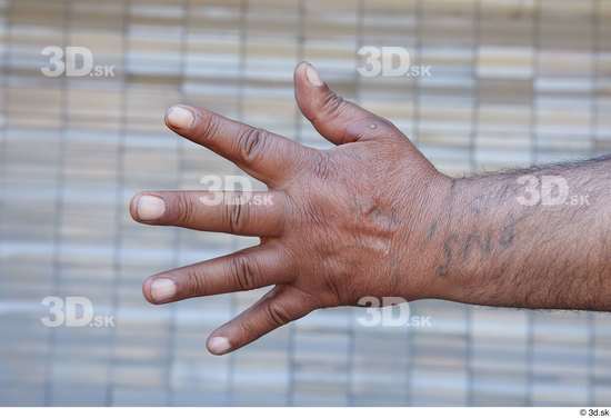 Hand Man White Sports Chubby Street photo references